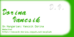 dorina vancsik business card